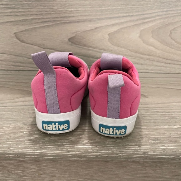 👟 EEUC NATIVE Runners Toddler Girls C13: Pink/White “JEFFERSON HERO” slip on - Picture 2 of 6